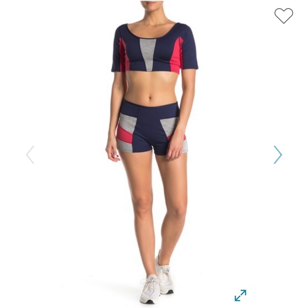 Free People Movement Colorblock 2Pc Set Red/Navy Combo - Picture 5 of 15